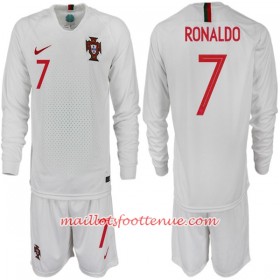 Maillot/Tenue Portugal RONALDO 7 Enfant Extérieur Coupe du monde 2018 Manche Longue